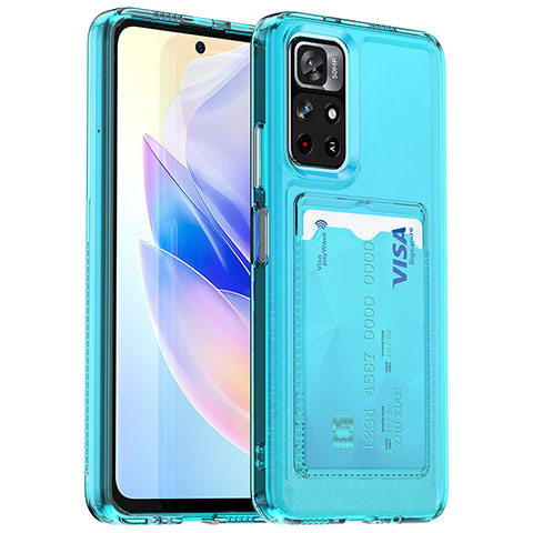 Coque Ultra Fine Silicone Souple 360 Degres Housse Etui J02S pour Xiaomi Redmi Note 11S 5G Bleu Ciel