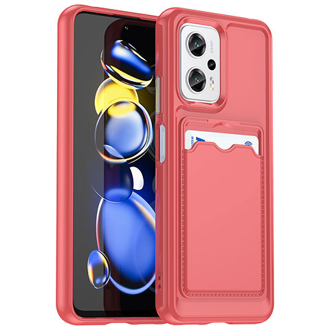 Coque Ultra Fine Silicone Souple 360 Degres Housse Etui J02S pour Xiaomi Redmi Note 11T Pro 5G Rouge