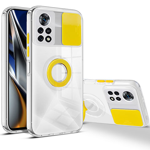 Coque Ultra Fine Silicone Souple 360 Degres Housse Etui MJ1 pour Xiaomi Poco X4 Pro 5G Jaune