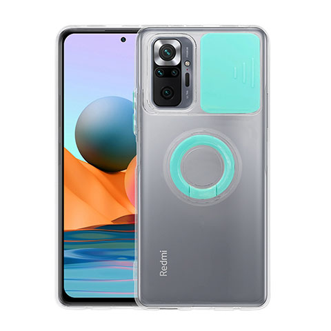 Coque Ultra Fine Silicone Souple 360 Degres Housse Etui MJ1 pour Xiaomi Redmi Note 10 Pro 4G Cyan