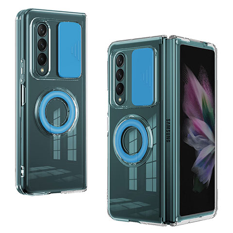 Coque Ultra Fine Silicone Souple 360 Degres Housse Etui MJ2 pour Samsung Galaxy Z Fold3 5G Bleu