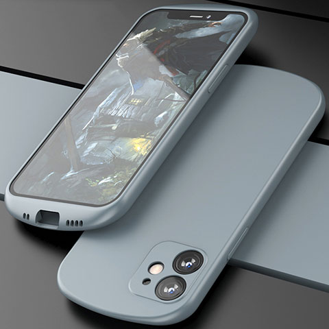 Coque Ultra Fine Silicone Souple 360 Degres Housse Etui N01 pour Apple iPhone 12 Gris