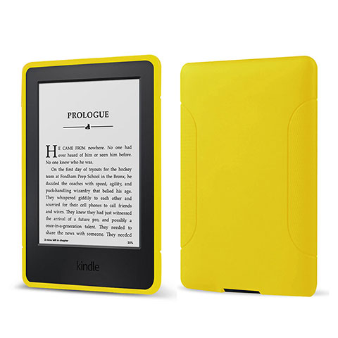 Coque Ultra Fine Silicone Souple 360 Degres Housse Etui pour Amazon Kindle 6 inch Jaune