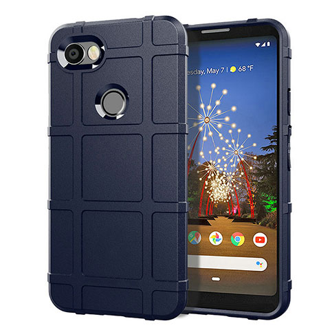 Coque Ultra Fine Silicone Souple 360 Degres Housse Etui pour Google Pixel 3a Bleu