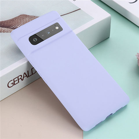 Coque Ultra Fine Silicone Souple 360 Degres Housse Etui pour Google Pixel 6 Pro 5G Violet Clair