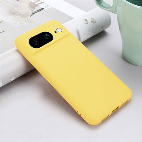 Coque Ultra Fine Silicone Souple 360 Degres Housse Etui pour Google Pixel 8 5G Jaune