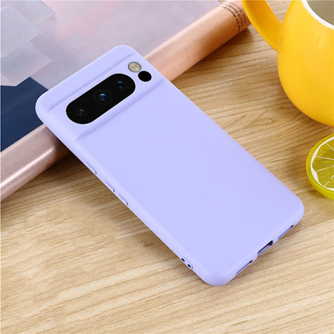 Coque Ultra Fine Silicone Souple 360 Degres Housse Etui pour Google Pixel 8 Pro 5G Violet Clair