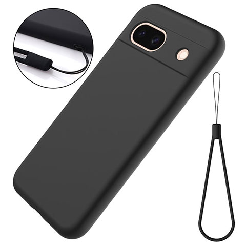 Coque Ultra Fine Silicone Souple 360 Degres Housse Etui pour Google Pixel 8a 5G Noir