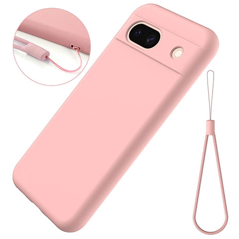 Coque Ultra Fine Silicone Souple 360 Degres Housse Etui pour Google Pixel 8a 5G Rose