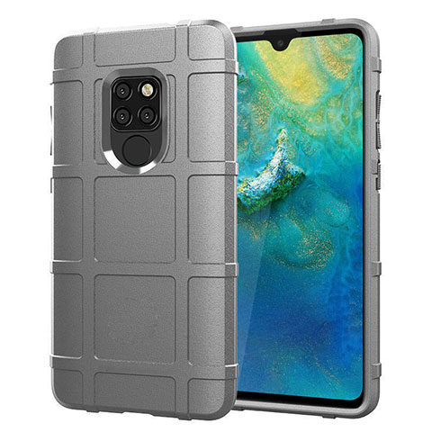 Coque Ultra Fine Silicone Souple 360 Degres Housse Etui pour Huawei Mate 20 Argent