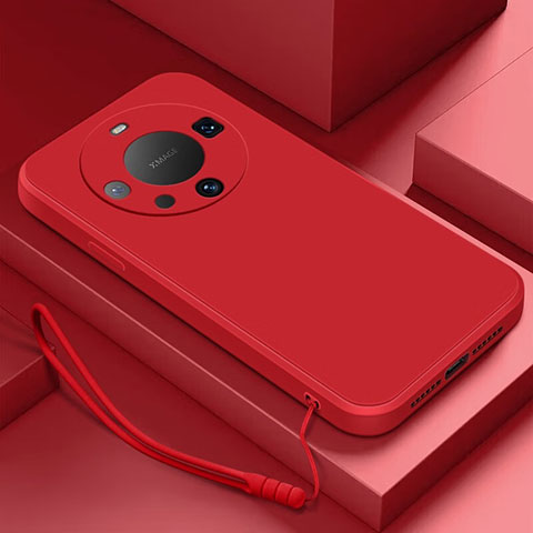 Coque Ultra Fine Silicone Souple 360 Degres Housse Etui pour Huawei Mate 60 Rouge