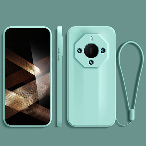 Coque Ultra Fine Silicone Souple 360 Degres Housse Etui pour Huawei Mate 60 RS Ultimate Cyan