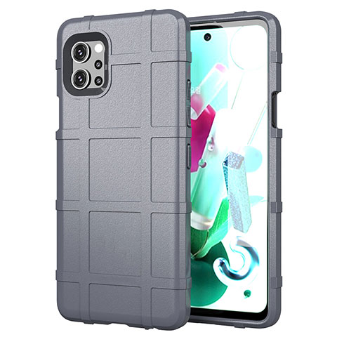 Coque Ultra Fine Silicone Souple 360 Degres Housse Etui pour LG Q92 5G Gris