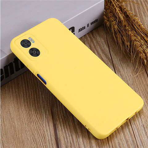 Coque Ultra Fine Silicone Souple 360 Degres Housse Etui pour Motorola Moto E22 Jaune