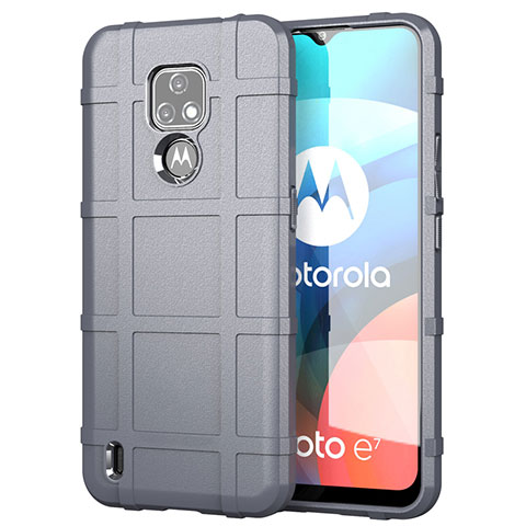 Coque Ultra Fine Silicone Souple 360 Degres Housse Etui pour Motorola Moto E7 (2020) Gris