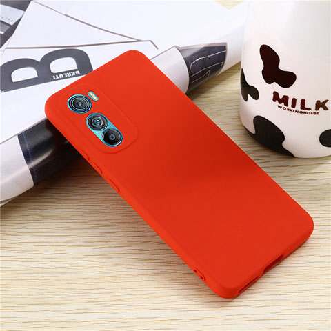 Coque Ultra Fine Silicone Souple 360 Degres Housse Etui pour Motorola Moto Edge 30 5G Rouge