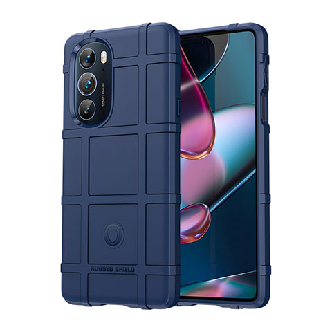 Coque Ultra Fine Silicone Souple 360 Degres Housse Etui pour Motorola Moto Edge 30 Pro 5G Bleu