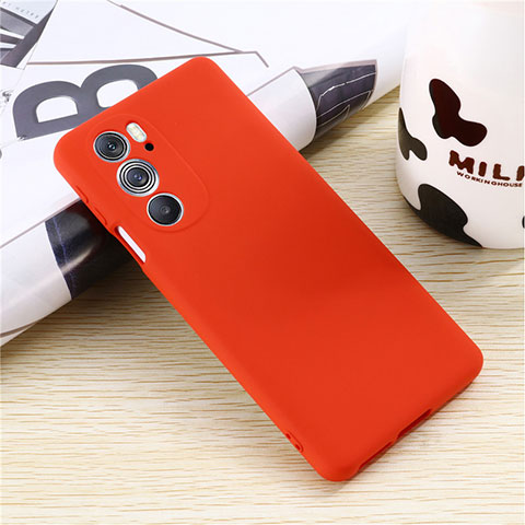 Coque Ultra Fine Silicone Souple 360 Degres Housse Etui pour Motorola Moto Edge 30 Pro 5G Rouge