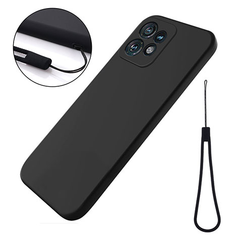 Coque Ultra Fine Silicone Souple 360 Degres Housse Etui pour Motorola Moto Edge 40 Pro 5G Noir