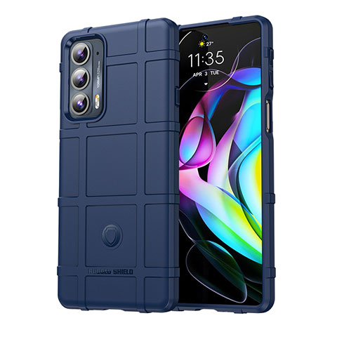 Coque Ultra Fine Silicone Souple 360 Degres Housse Etui pour Motorola Moto Edge Lite 5G Bleu