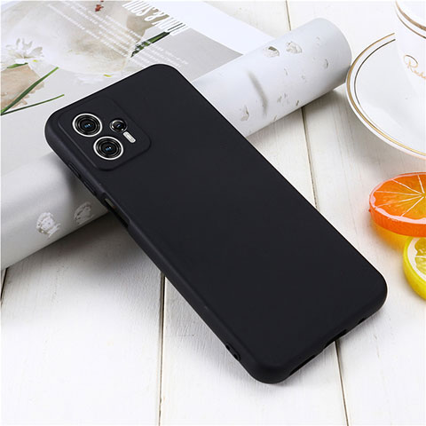 Coque Ultra Fine Silicone Souple 360 Degres Housse Etui pour Motorola Moto G23 Noir