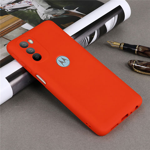 Coque Ultra Fine Silicone Souple 360 Degres Housse Etui pour Motorola Moto G51 5G Rouge