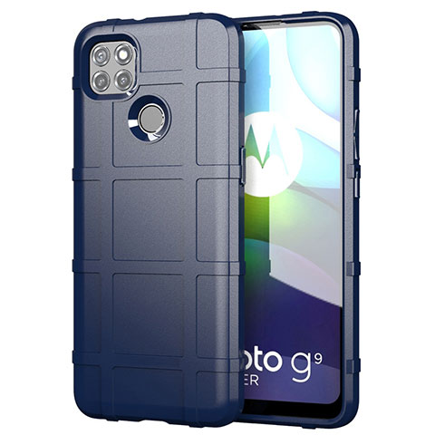 Coque Ultra Fine Silicone Souple 360 Degres Housse Etui pour Motorola Moto G9 Power Bleu