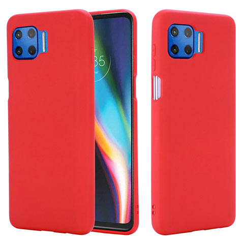 Coque Ultra Fine Silicone Souple 360 Degres Housse Etui pour Motorola Moto One 5G Rouge