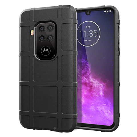 Coque Ultra Fine Silicone Souple 360 Degres Housse Etui pour Motorola Moto One Zoom Noir