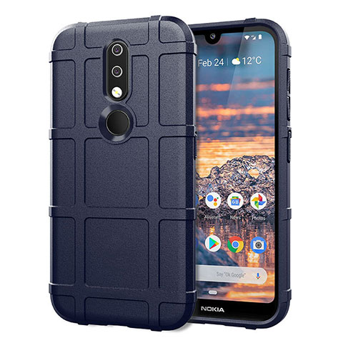 Coque Ultra Fine Silicone Souple 360 Degres Housse Etui pour Nokia 4.2 Bleu