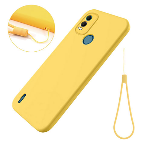 Coque Ultra Fine Silicone Souple 360 Degres Housse Etui pour Nokia C21 Plus Jaune