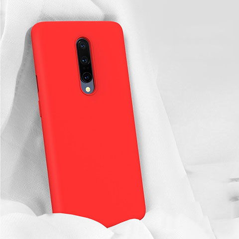 Coque Ultra Fine Silicone Souple 360 Degres Housse Etui pour OnePlus 7 Pro Rouge