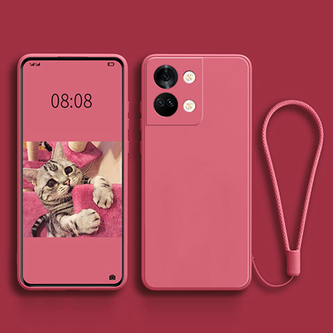 Coque Ultra Fine Silicone Souple 360 Degres Housse Etui pour OnePlus Nord 3 5G Rose Rouge