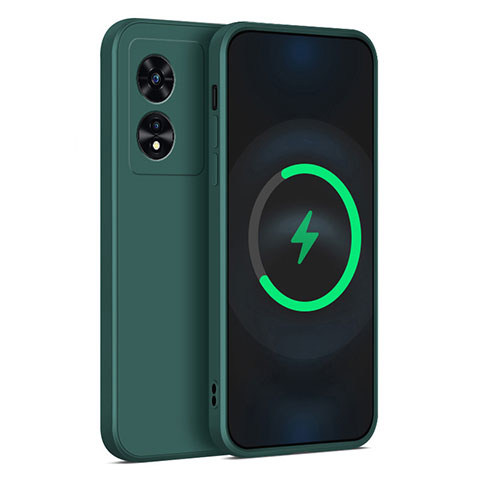 Coque Ultra Fine Silicone Souple 360 Degres Housse Etui pour Oppo A1 5G Vert Nuit