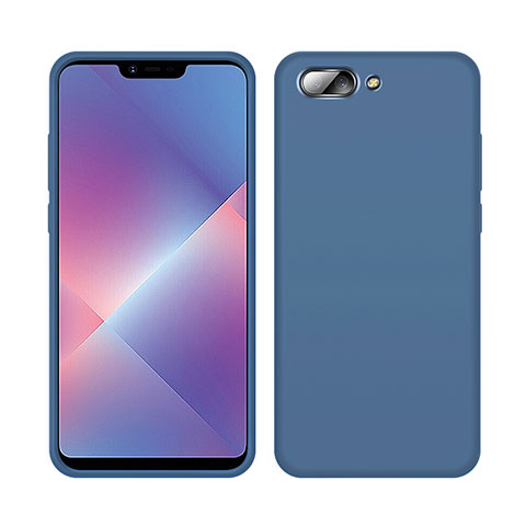 Coque Ultra Fine Silicone Souple 360 Degres Housse Etui pour Oppo A12e Bleu