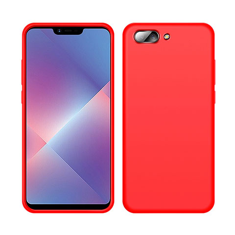 Coque Ultra Fine Silicone Souple 360 Degres Housse Etui pour Oppo A12e Rouge