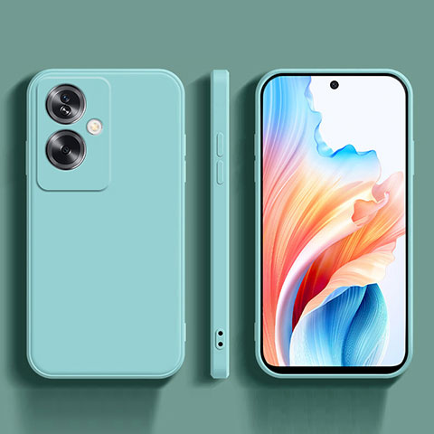 Coque Ultra Fine Silicone Souple 360 Degres Housse Etui pour Oppo A2 5G Cyan