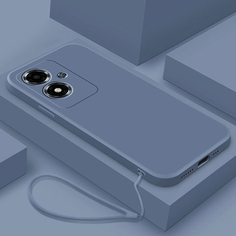 Coque Ultra Fine Silicone Souple 360 Degres Housse Etui pour Oppo A2m 5G Gris Lavende