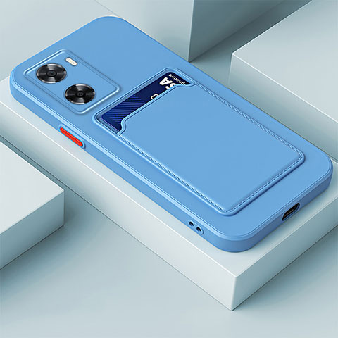 Coque Ultra Fine Silicone Souple 360 Degres Housse Etui pour Oppo A77 4G Bleu Ciel