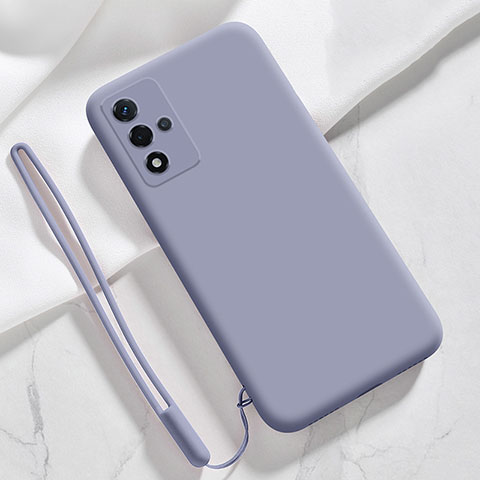 Coque Ultra Fine Silicone Souple 360 Degres Housse Etui pour Oppo A93s 5G Gris Lavende