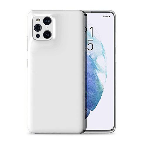 Coque Ultra Fine Silicone Souple 360 Degres Housse Etui pour Oppo Find X3 5G Blanc