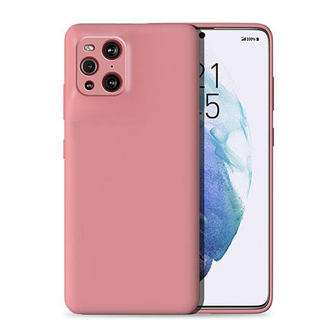 Coque Ultra Fine Silicone Souple 360 Degres Housse Etui pour Oppo Find X3 Pro 5G Rose