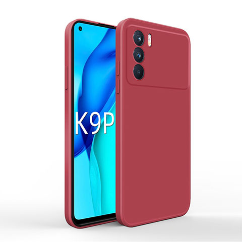 Coque Ultra Fine Silicone Souple 360 Degres Housse Etui pour Oppo K9 Pro 5G Rouge