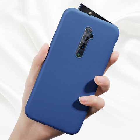 Coque Ultra Fine Silicone Souple 360 Degres Housse Etui pour Oppo Reno 10X Zoom Bleu