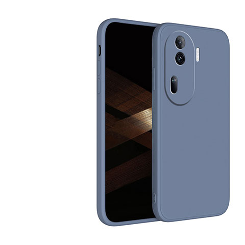 Coque Ultra Fine Silicone Souple 360 Degres Housse Etui pour Oppo Reno11 Pro 5G Gris Lavende