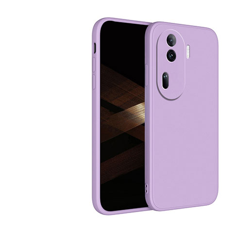 Coque Ultra Fine Silicone Souple 360 Degres Housse Etui pour Oppo Reno11 Pro 5G Violet Clair