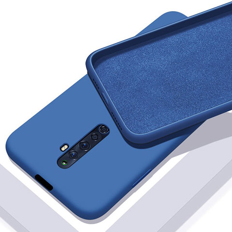 Coque Ultra Fine Silicone Souple 360 Degres Housse Etui pour Oppo Reno2 Z Bleu