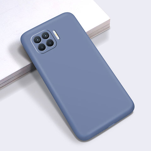 Coque Ultra Fine Silicone Souple 360 Degres Housse Etui pour Oppo Reno4 F Gris Lavende