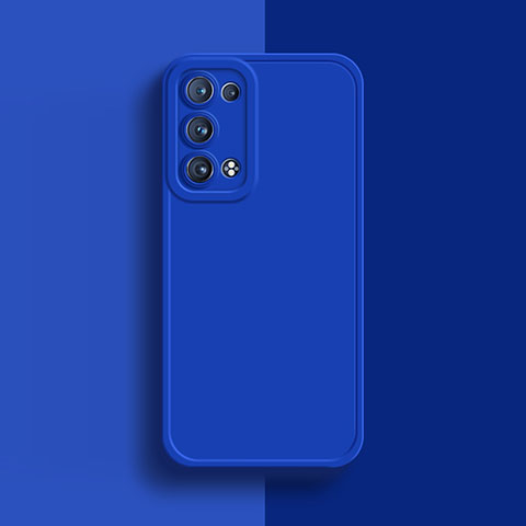 Coque Ultra Fine Silicone Souple 360 Degres Housse Etui pour Oppo Reno6 Pro 5G Bleu