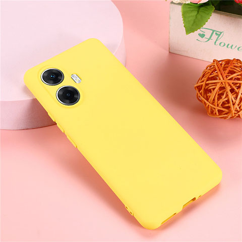 Coque Ultra Fine Silicone Souple 360 Degres Housse Etui pour Realme 10 Pro+ Plus 5G Jaune